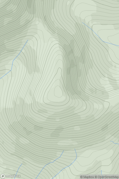 Thumbnail image for Beinn Dearg Bheag [South-East Skye and Scalpay] showing contour plot for surrounding peak